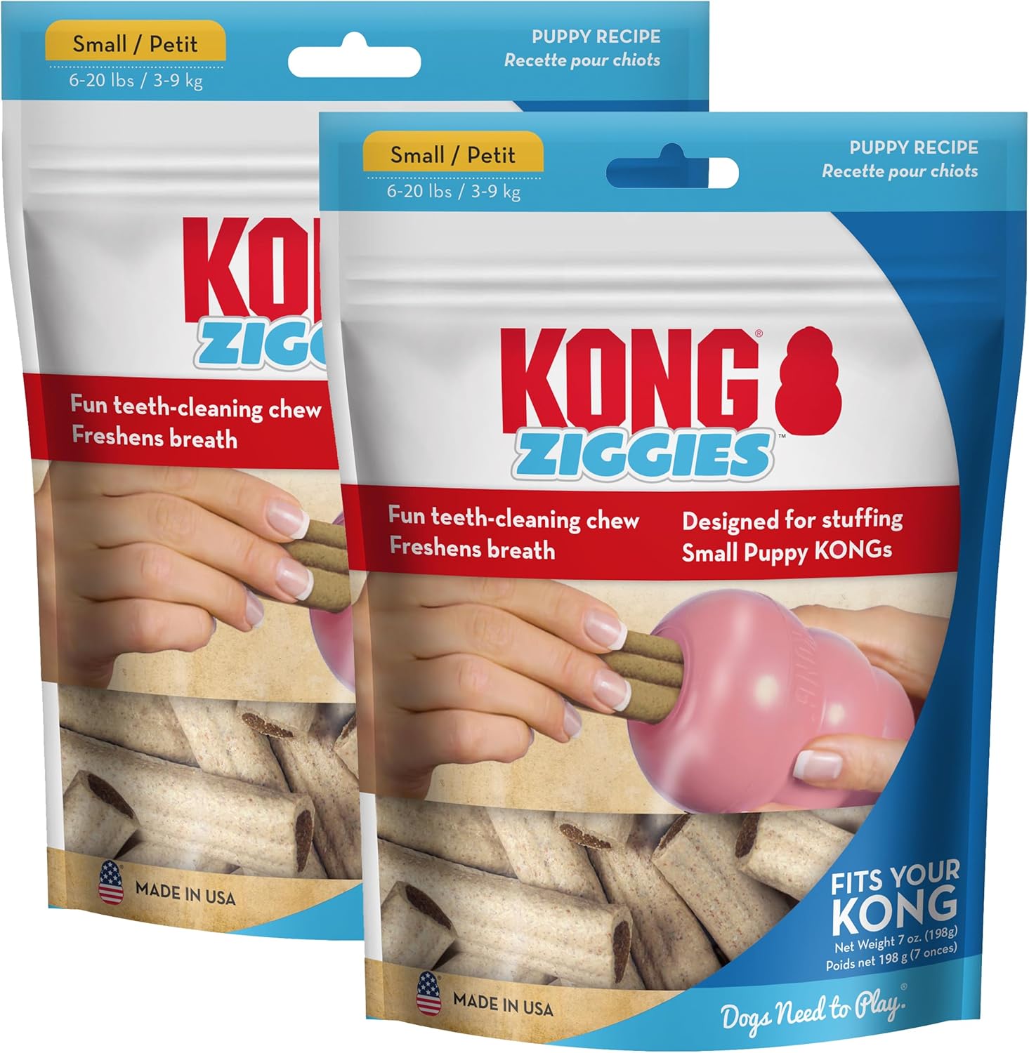Kong Ziggies Puppy Small - Pack of 2
